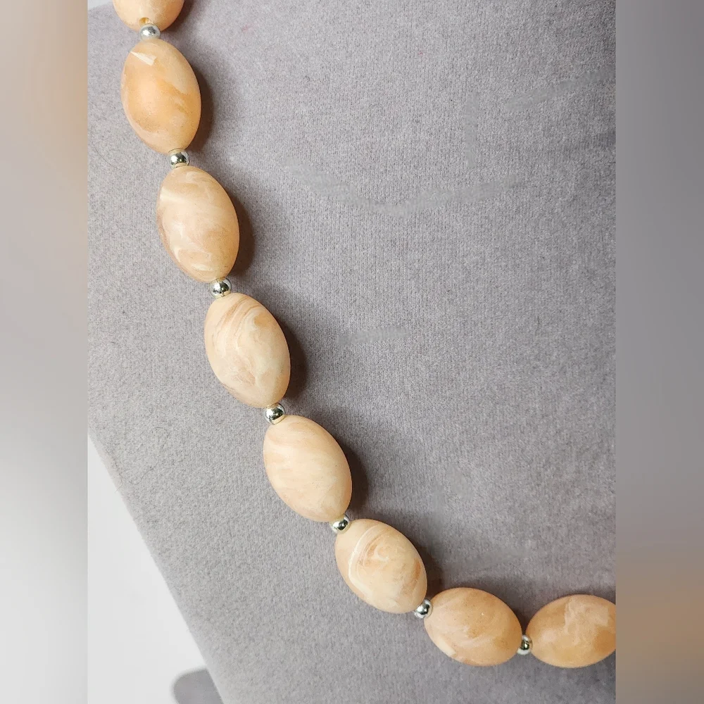 Vintage Peach Lucite Necklace